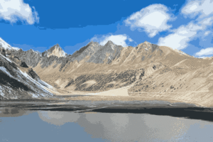 Adi Kailash base at Jolingkong with mountain peak