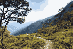 Mountain road at Tawaghat