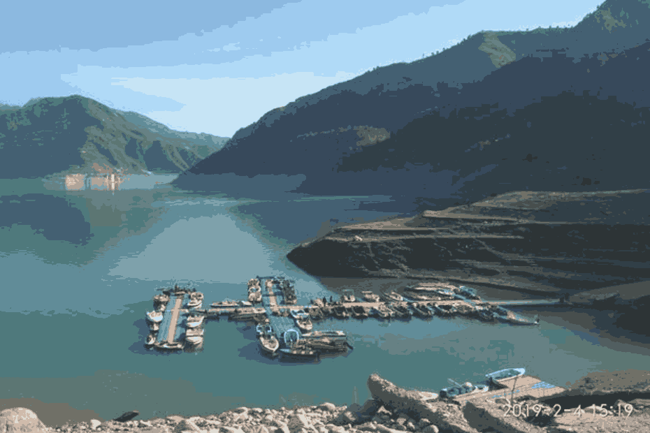 Scenic view of Tehri Lake