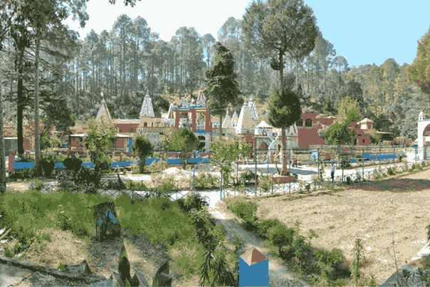 Binsar Mahadev Temple in Almora surrounded by dense forests and Himalayan landscapes in Uttarakhand