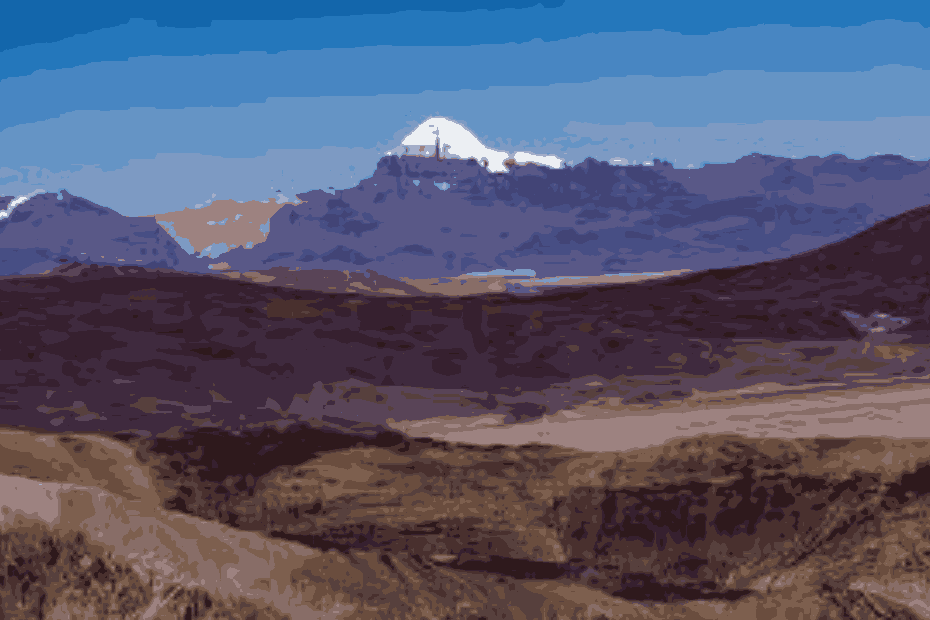 Snow-covered mountains at Lipulekh Pass in Uttarakhand.