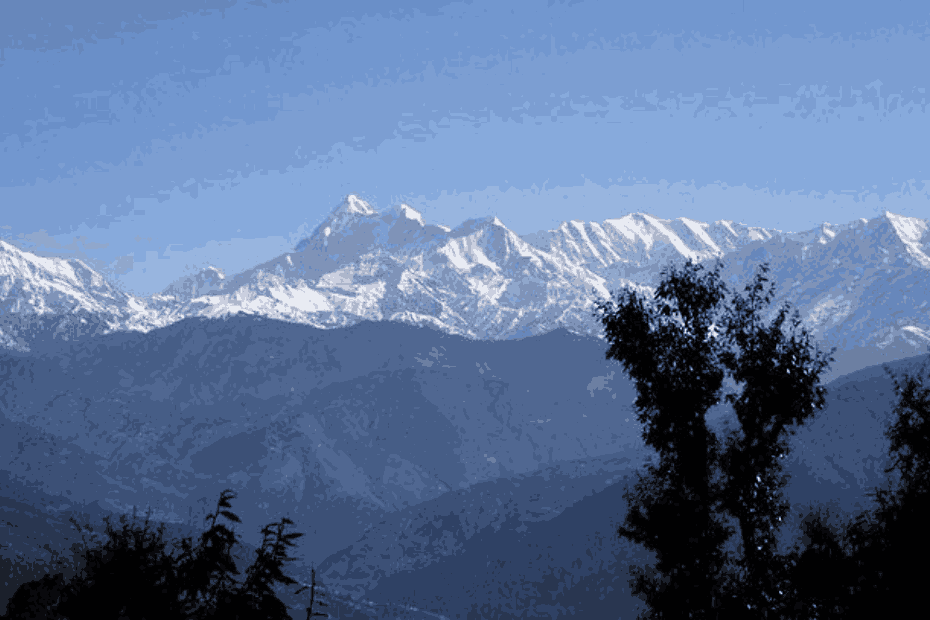 Ranikhet hill station surrounded by pine forests and Himalayan mountain views in Uttarakhand
